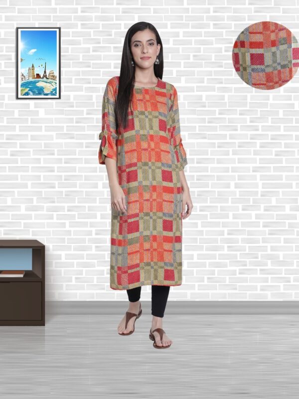 Fabclub Rayon Floral Printed Straight Red Women Kurti, Size: M, L, XL, 2XL,  Wash Care: Machine wash at Rs 369 in Ahmedabad